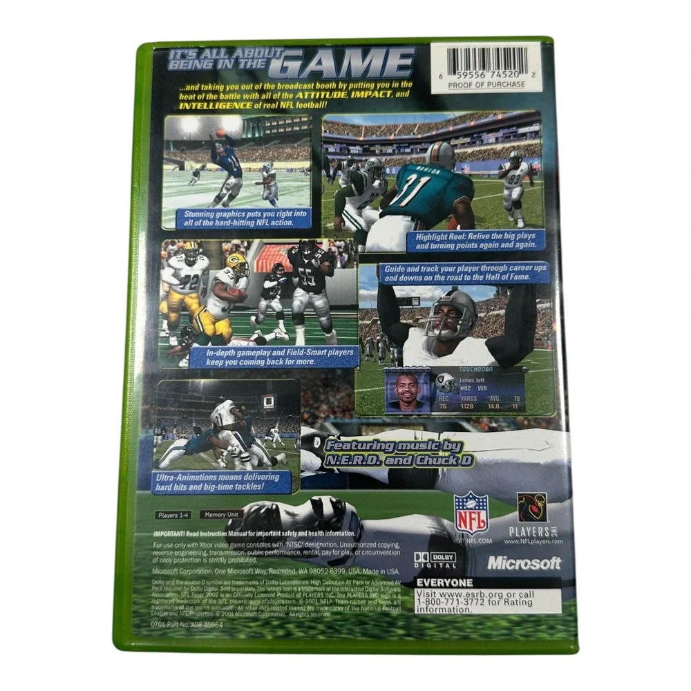 NFL Fever 2002 Xbox Game Football Microsoft Sports Only on‎ Xbox